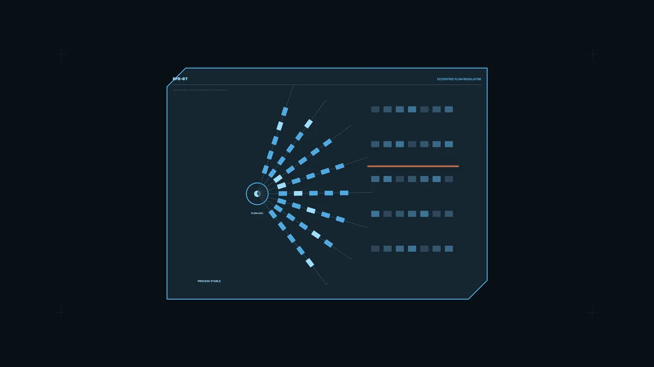 Industrial Flow Telemetry HUD Dashboard 4K Wallpaper
