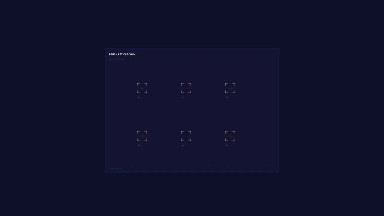 Reticle Grid Interface HUD, Dark Navy 4K Wallpaper