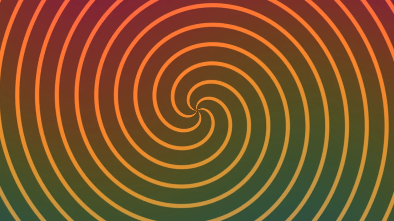 Abstract Orange Spiral Scanner HUD Interface 4K Wallpaper