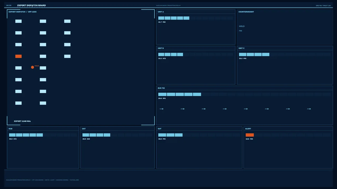 Industrial Energy Export Dispatch HUD Dashboard