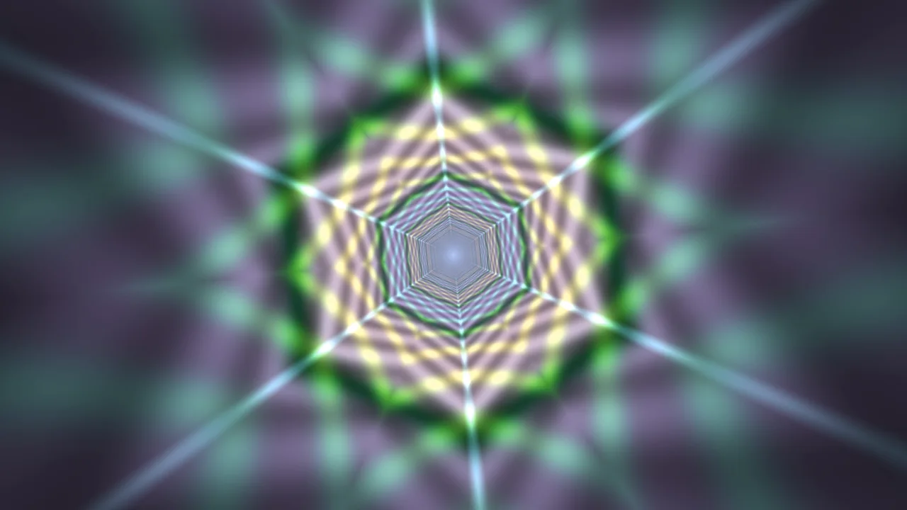 4K Abstract Hexagonal Mandala Tunnel Wallpaper