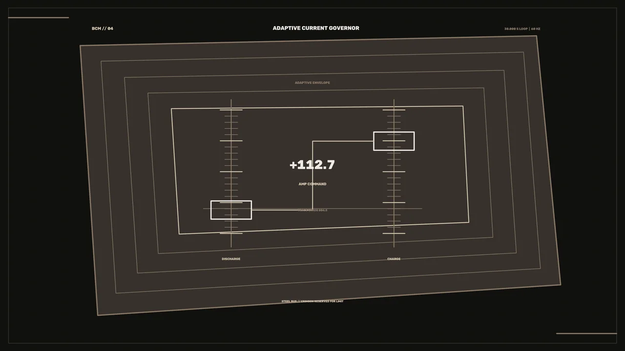 Adaptive Current Governor Battery Monitoring HUD 4K Sci-Fi Wallpaper