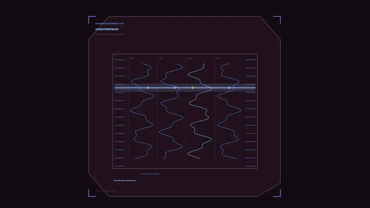 Blue Telemetry Waveform HUD 4K Sci-Fi Wallpaper