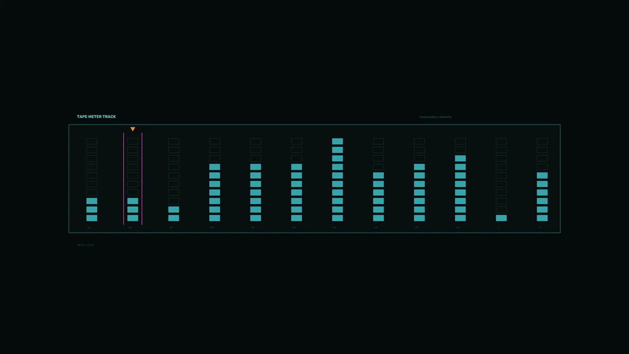 Tape Meter Track Sci-Fi HUD Dashboard 4K Wallpaper