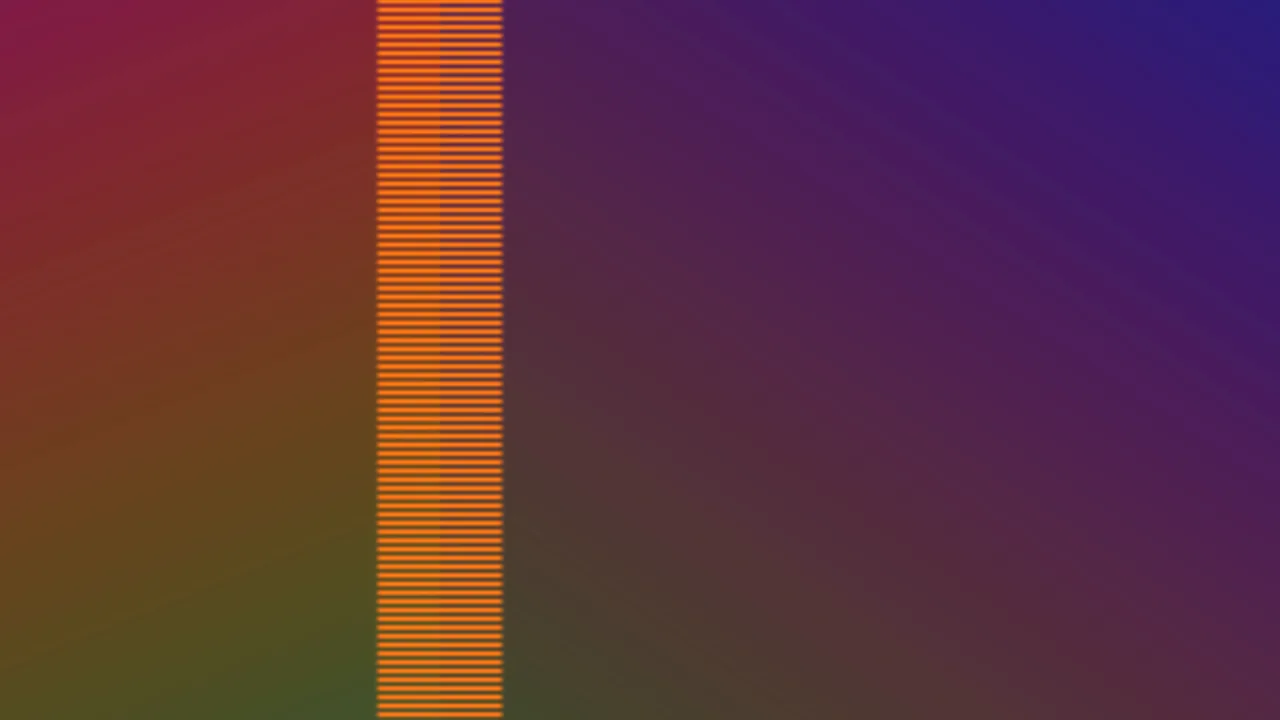 Abstract Orange Striped Bar on Purple Gradient