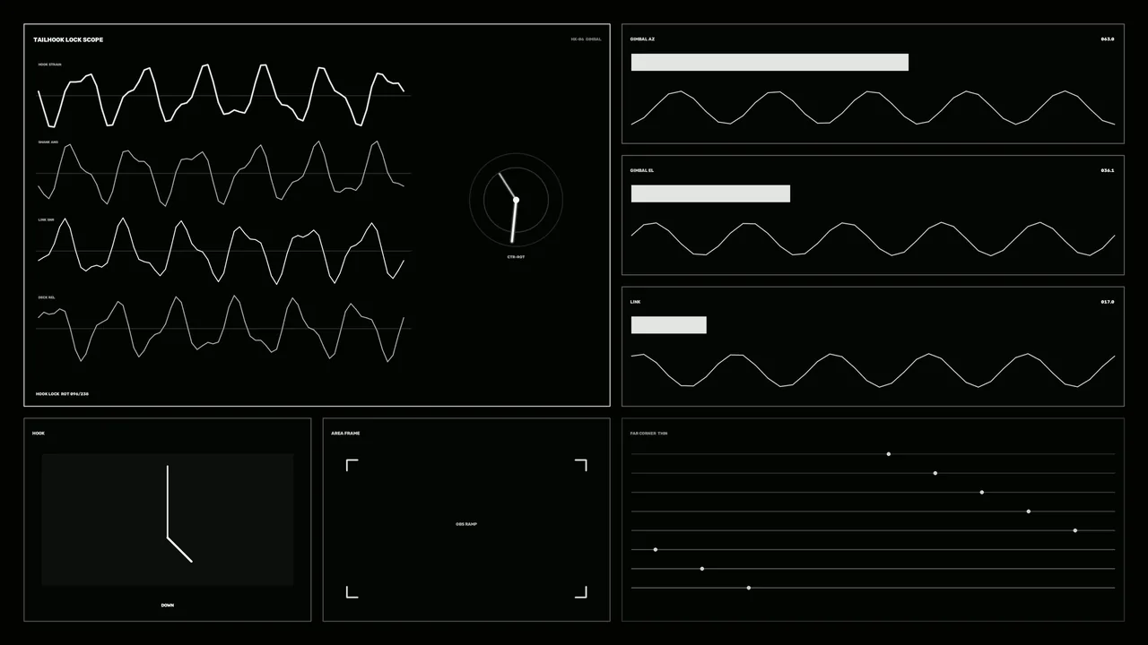 Aircraft Recovery Telemetry HUD 4K Sci-Fi Wallpaper