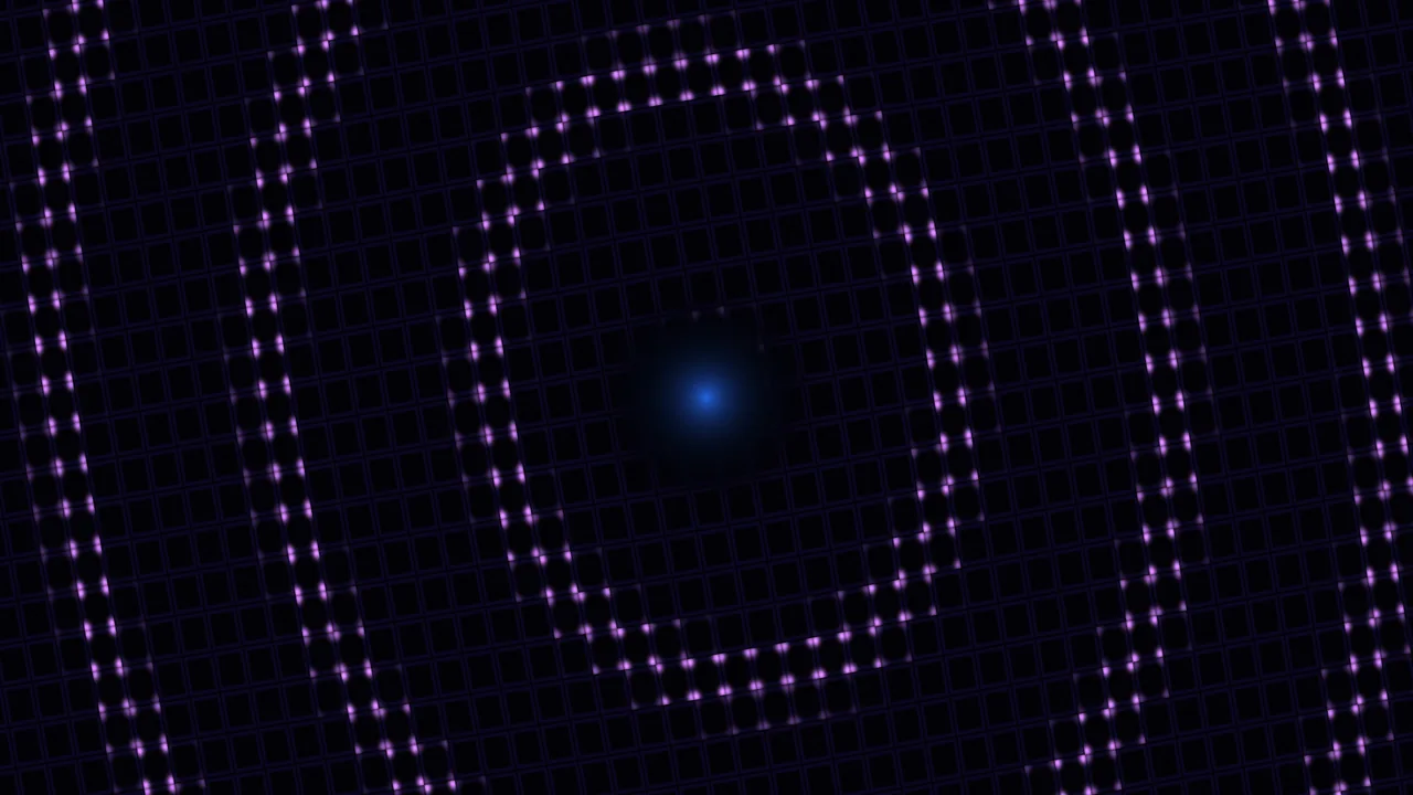 Purple Glitter Grid with Blue Center 4K Wallpaper