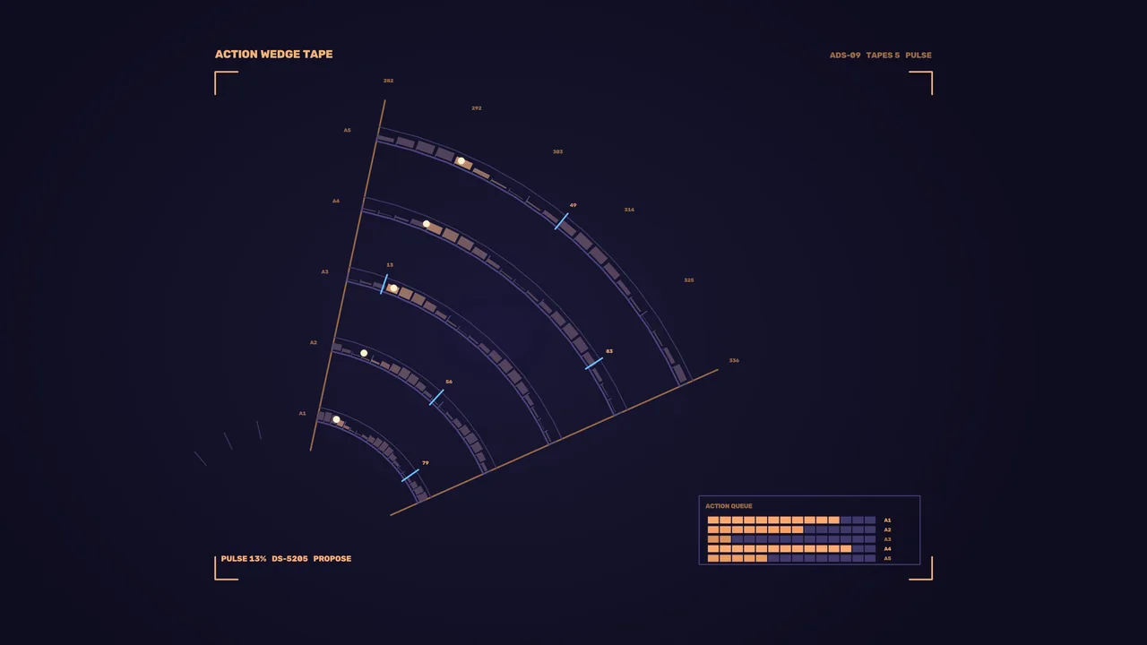 Sci-Fi Action Telemetry HUD with Radial Gauges 4K Wallpaper