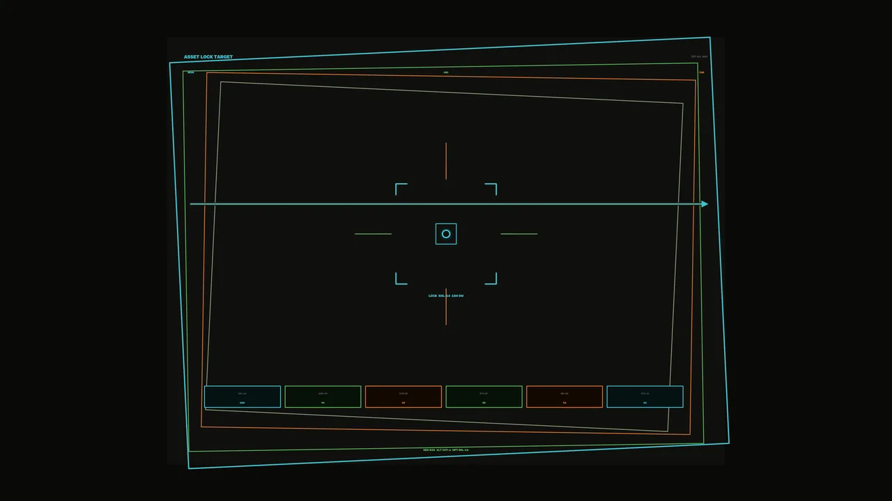 Futuristic Targeting Reticle Telemetry HUD 4K Wallpaper