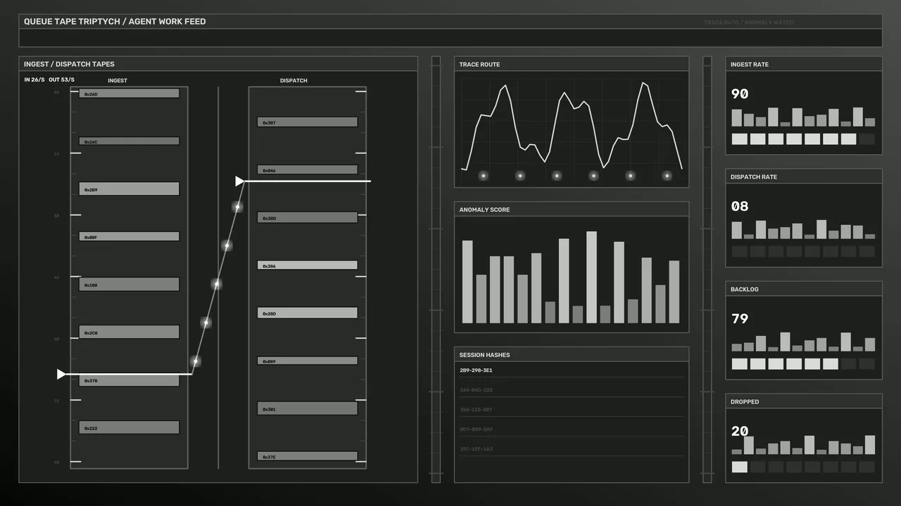 Fictional Agent Activity Dashboard HUD 4K Wallpaper