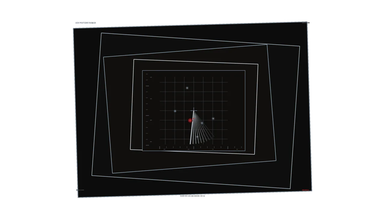 Sci-Fi Radar HUD Interface with Grid Scanner and Telemetry Markers, 4K Wallpaper