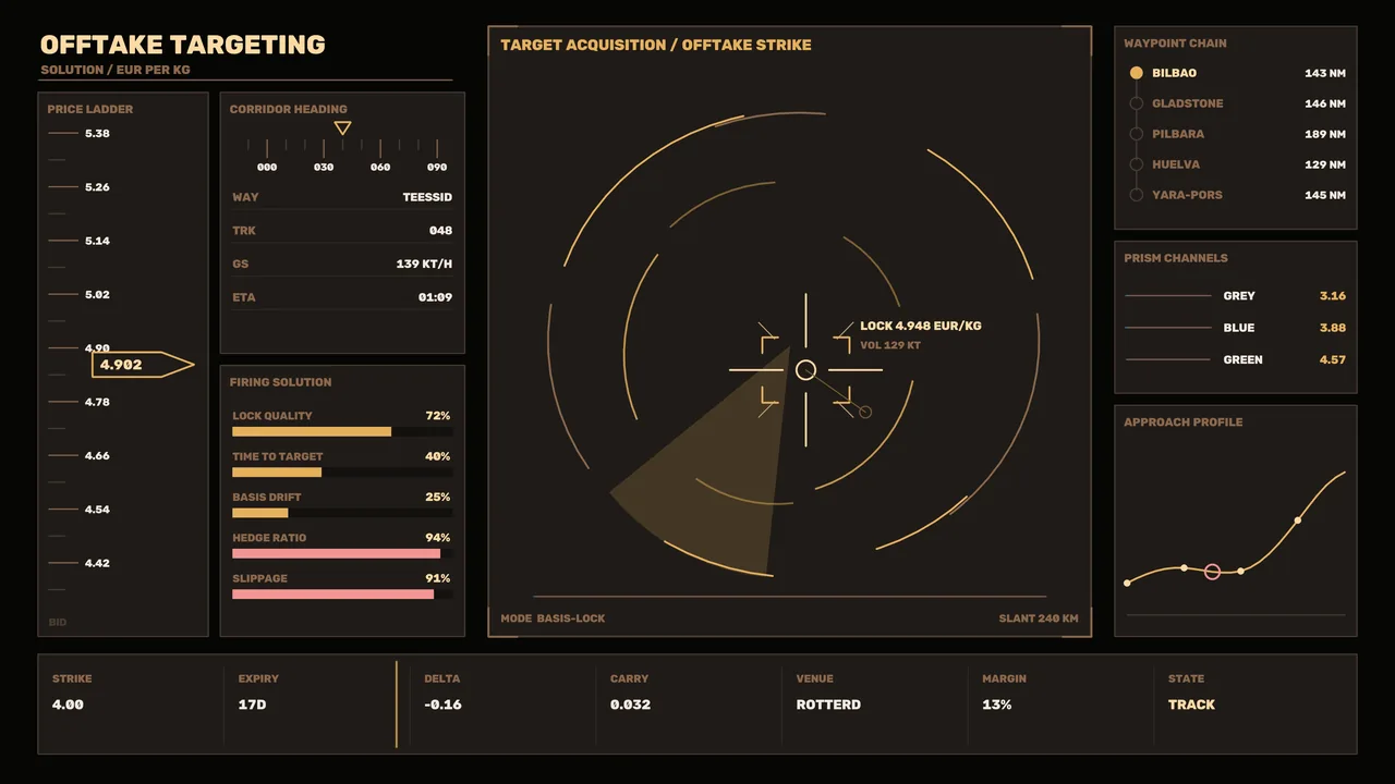 Amber Sci-Fi Target Acquisition Telemetry HUD 4K Wallpaper