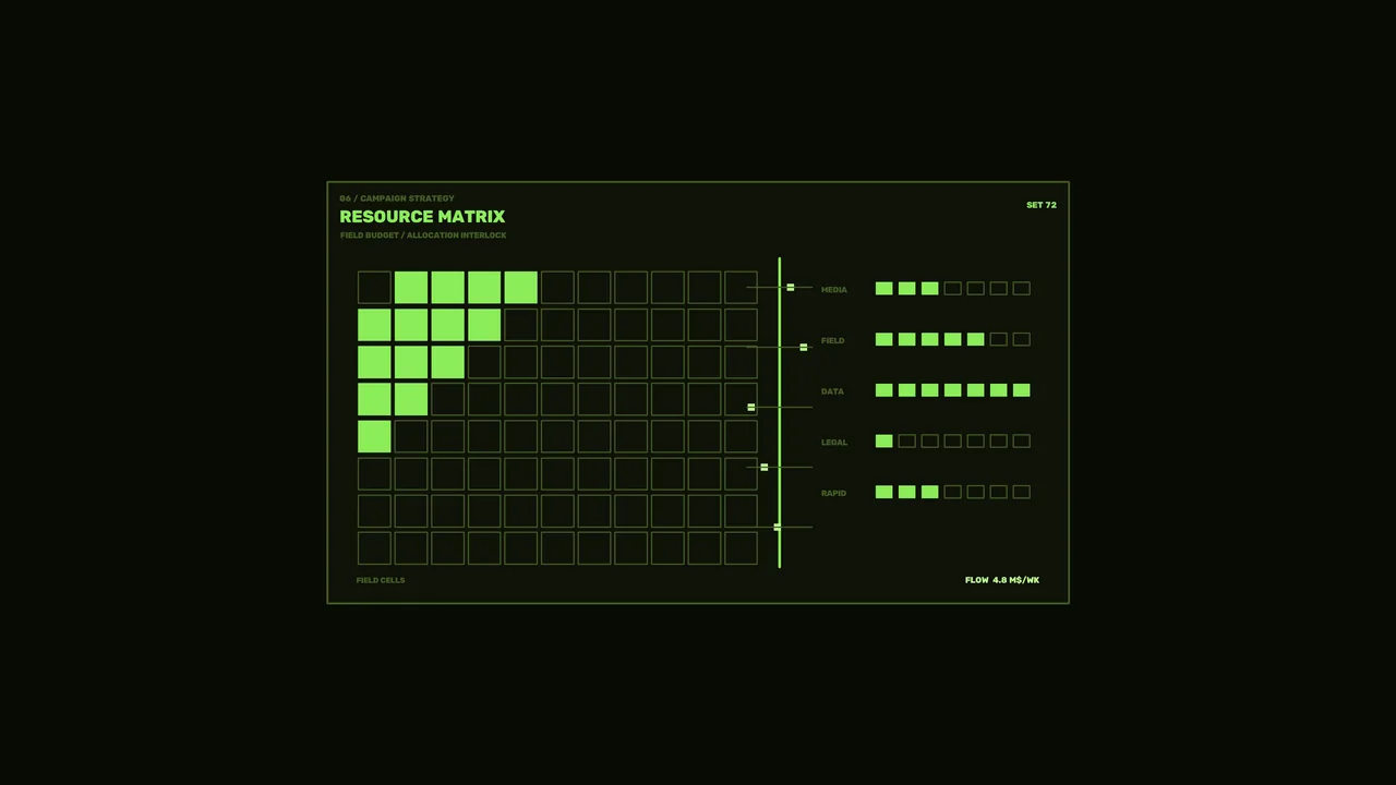 Green Sci-Fi Resource Matrix HUD Dashboard 4K Wallpaper