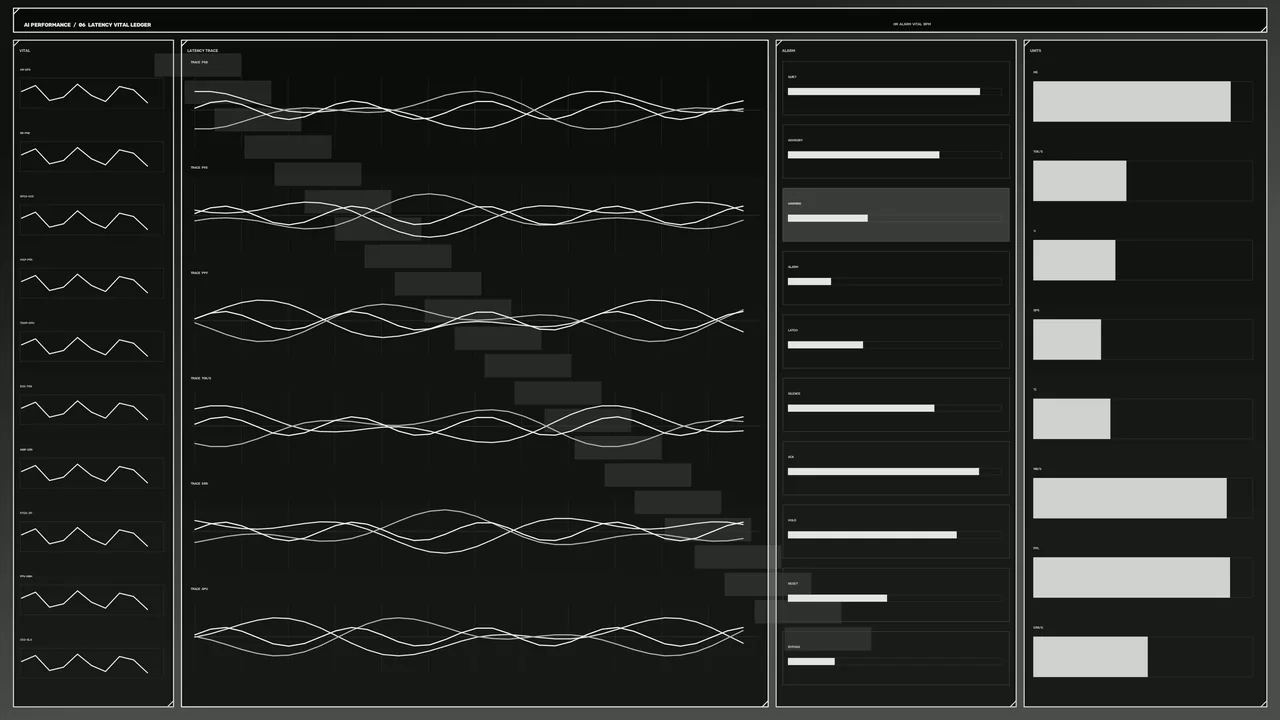 Monochrome Latency Telemetry HUD Dashboard 4K Wallpaper