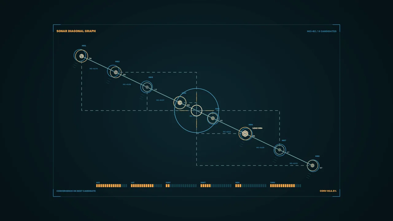 Futuristic Sonar Graph HUD Dashboard 4K Wallpaper