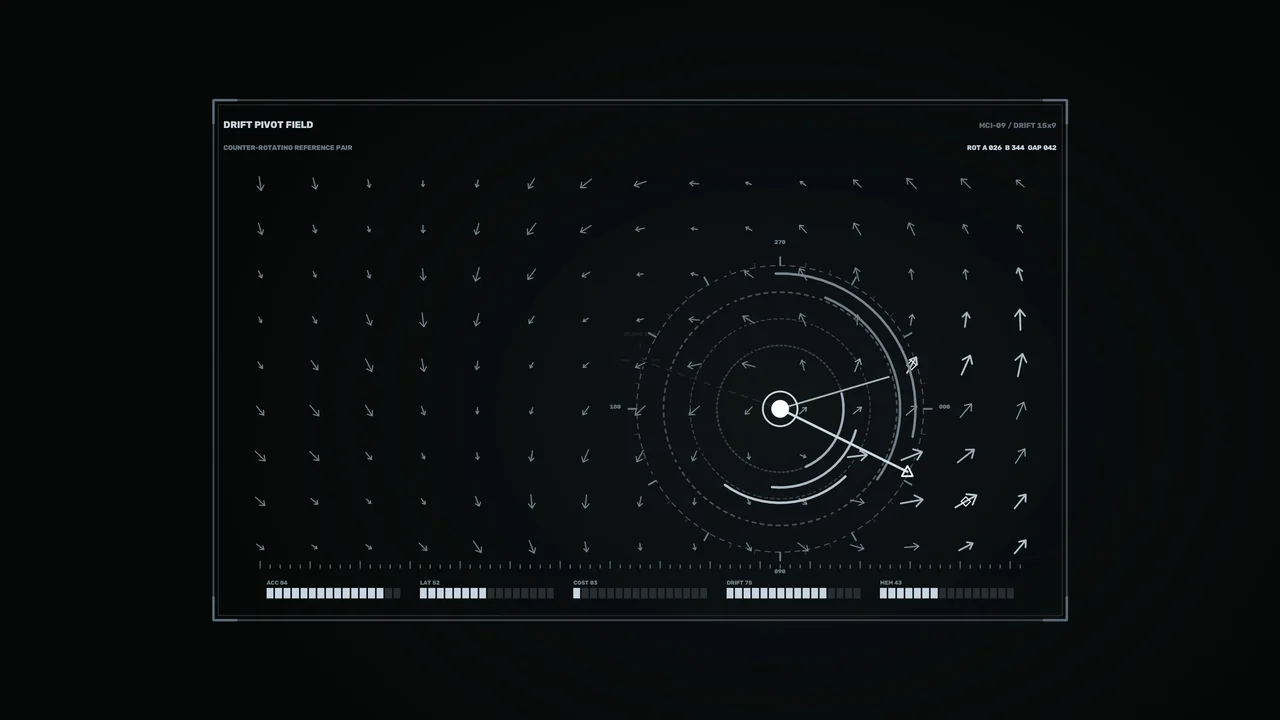 4K Sci-Fi Telemetry HUD Dashboard with Circular Scanner
