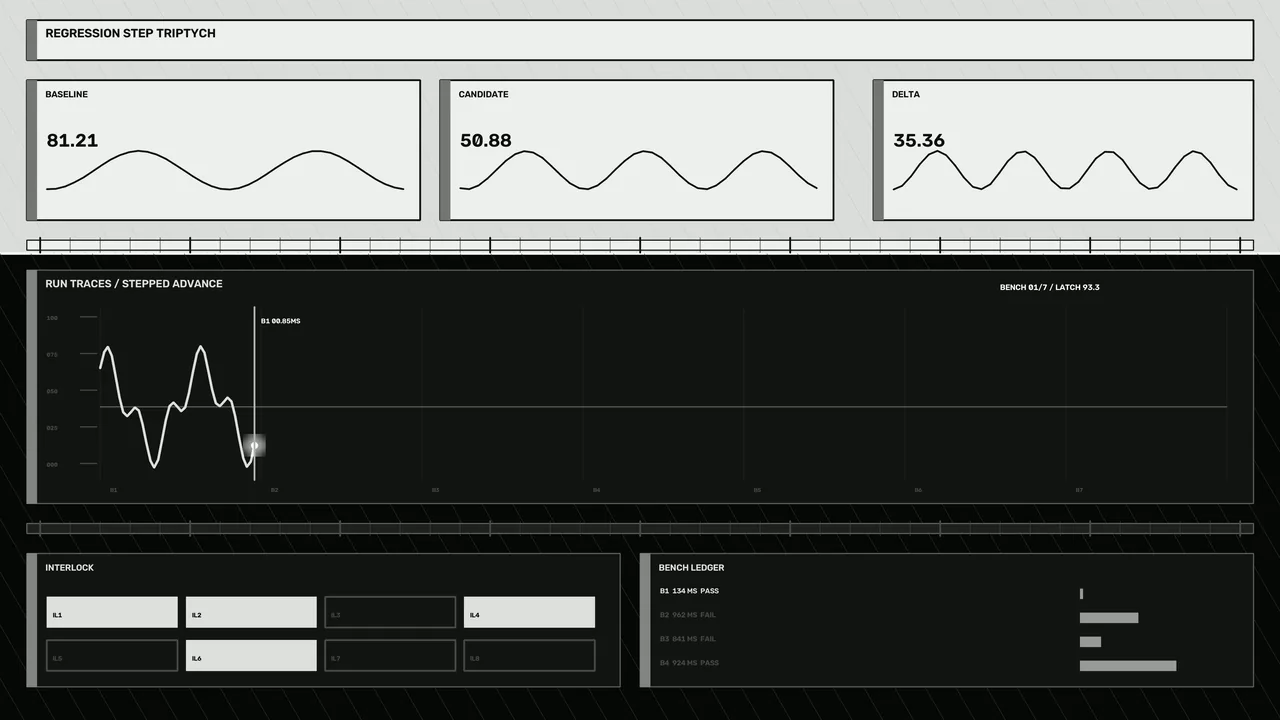Monochrome Regression Telemetry HUD Dashboard 4K Wallpaper