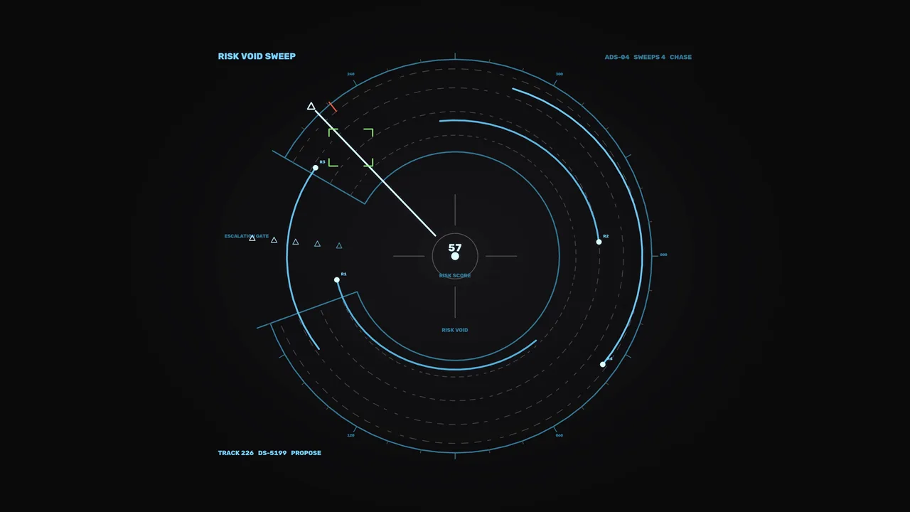 Circular Risk Score Telemetry HUD 4K Wallpaper
