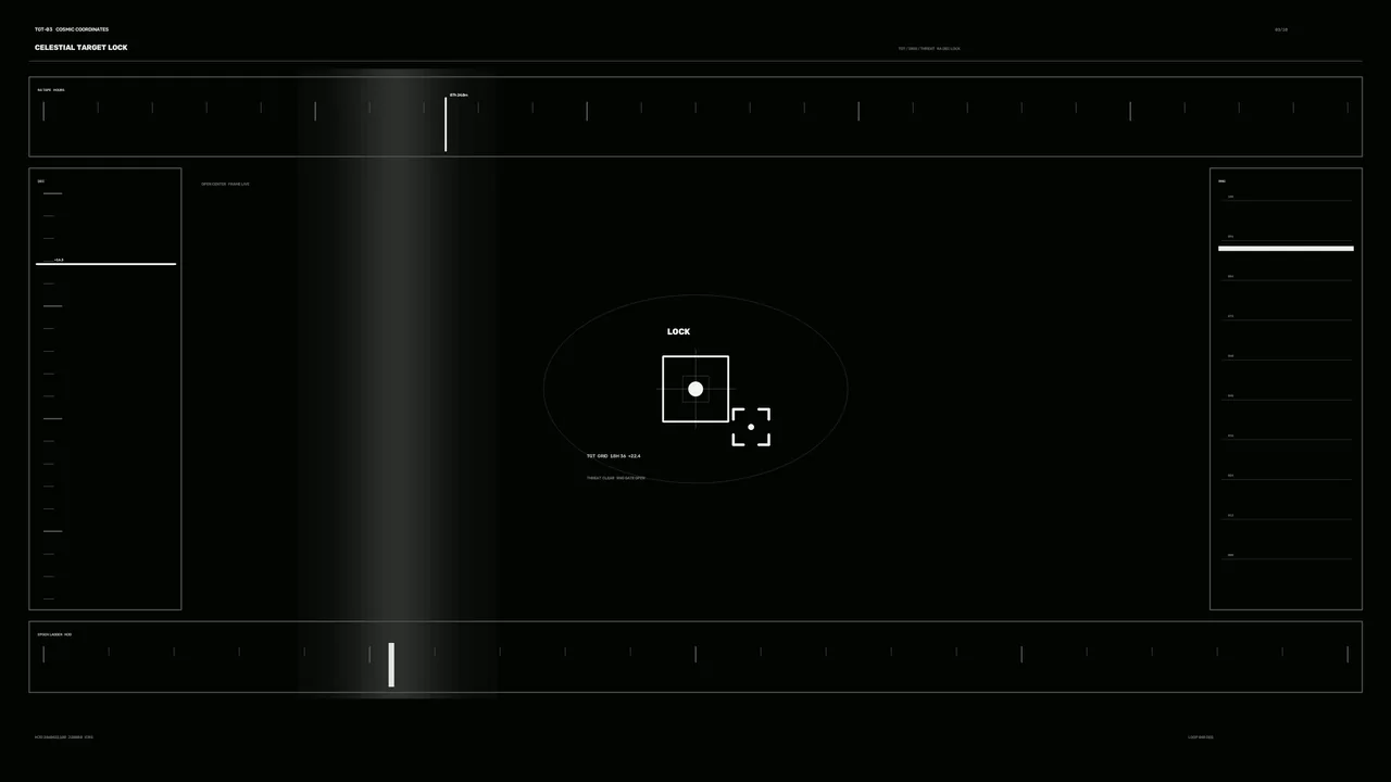 Cosmic Coordinates Target Lock HUD 4K Wallpaper