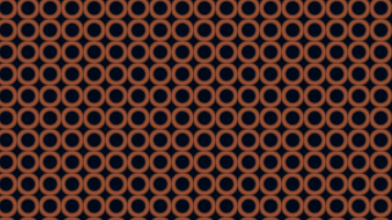 Orange Circular HUD Grid on Dark Blue
