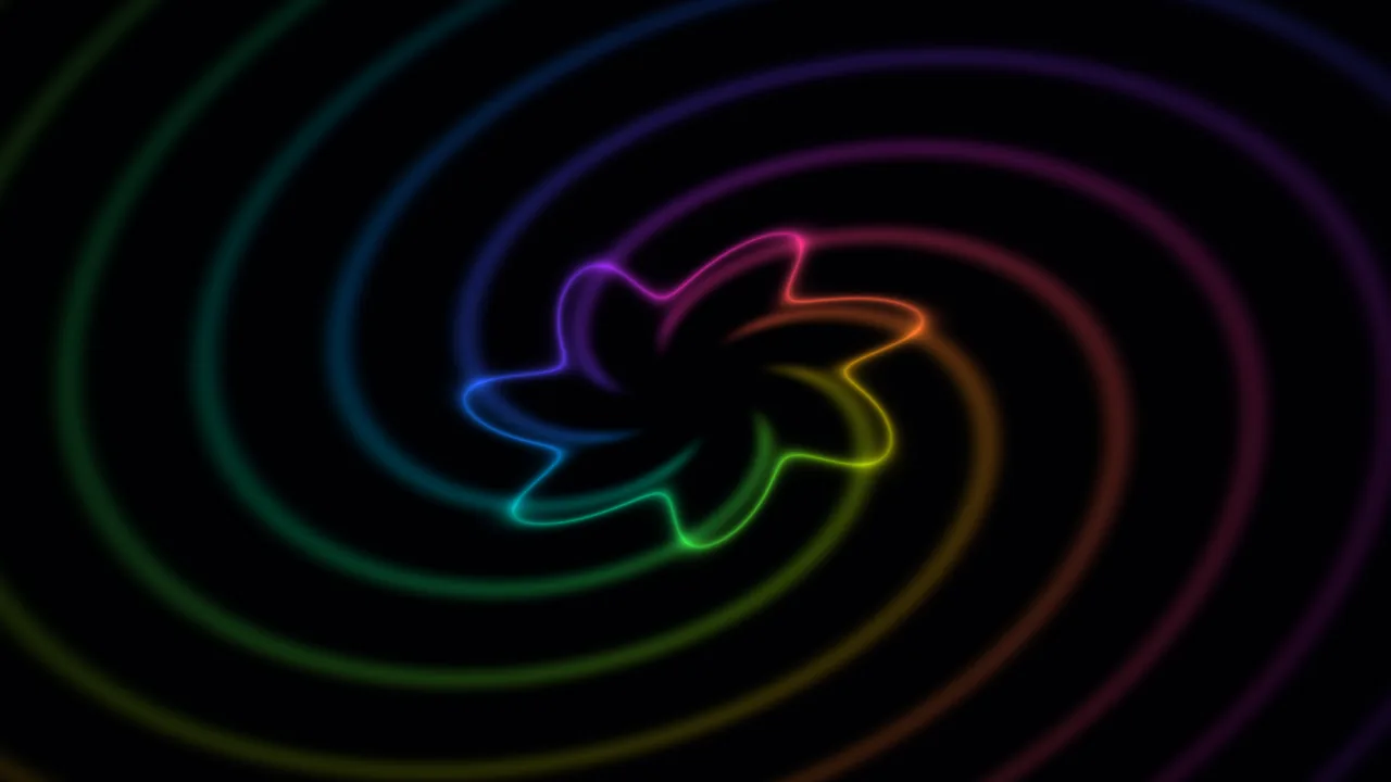 Neon Rainbow Spiral Vortex 4K Wallpaper