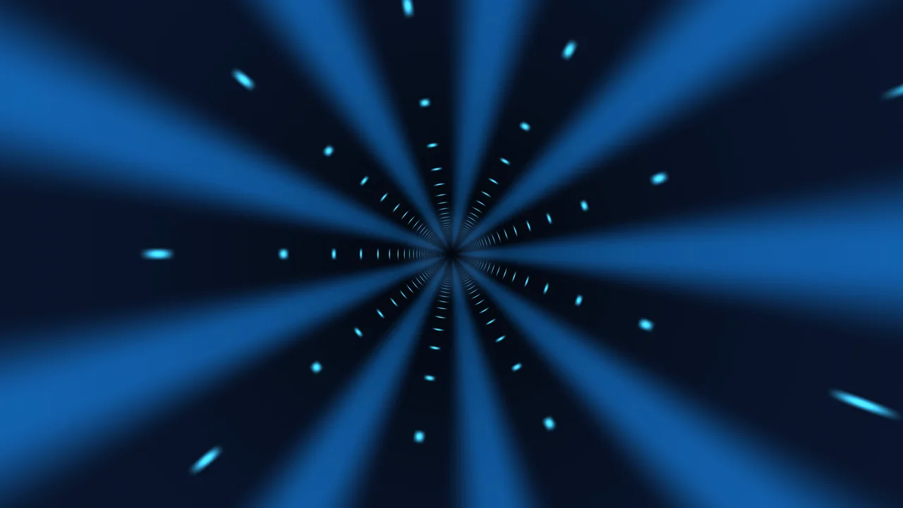 Electric Blue Radial Tunnel 4K Wallpaper