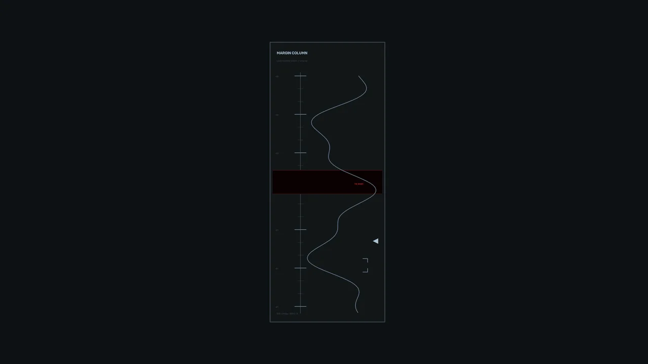 Sci-Fi Margin Column HUD Chart 4K Wallpaper