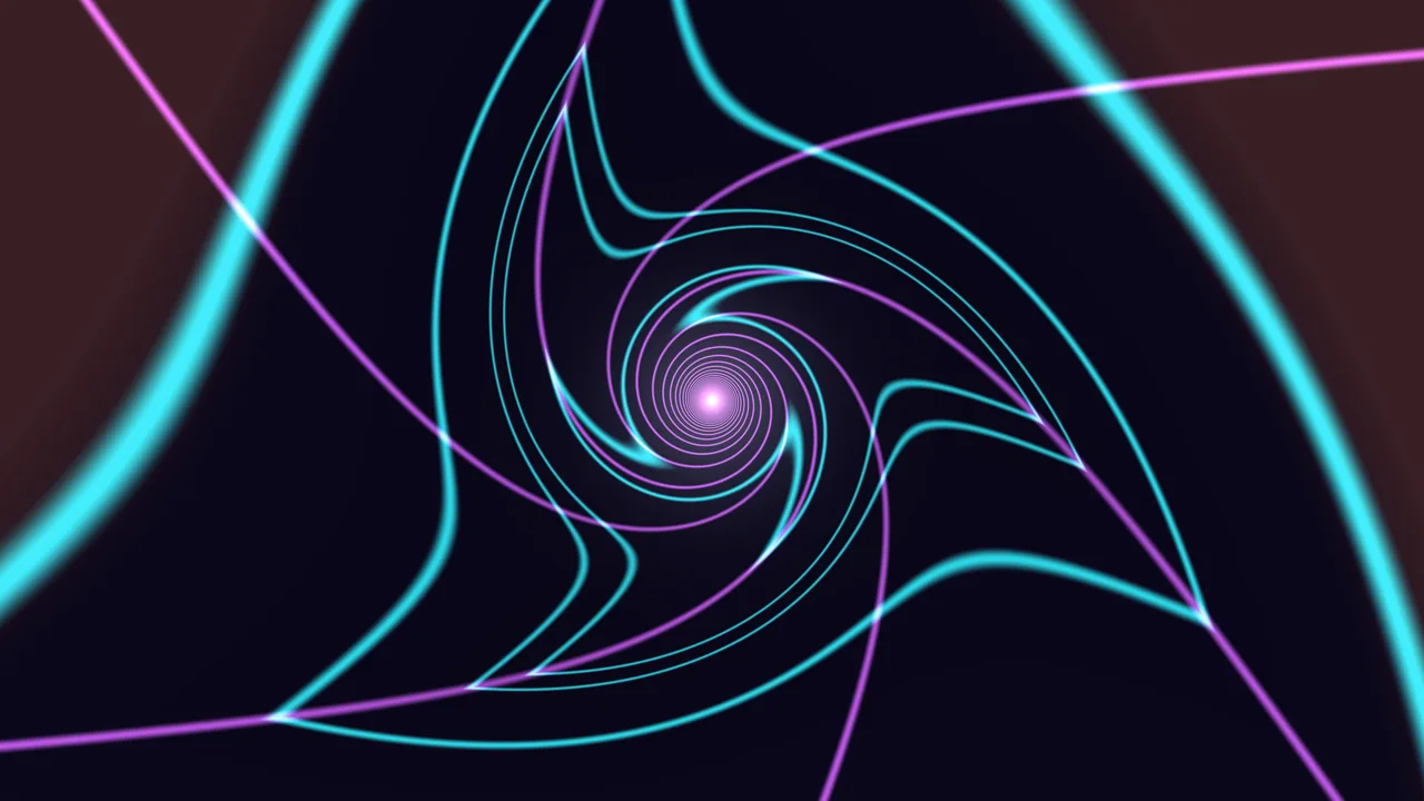 Neon Spiral Tunnel with Cyan and Magenta Curves 4K Wallpaper
