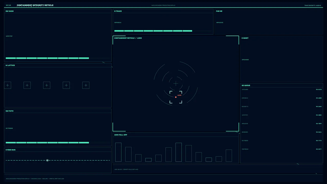 Containment Integrity Reticle Sci-Fi HUD Dashboard Wallpaper
