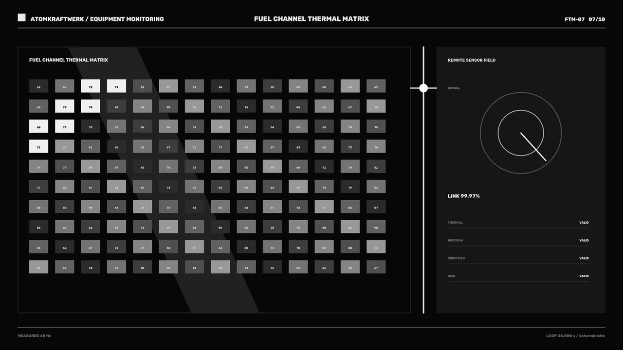4K Sci-Fi Fuel Channel Thermal Matrix Monitoring HUD