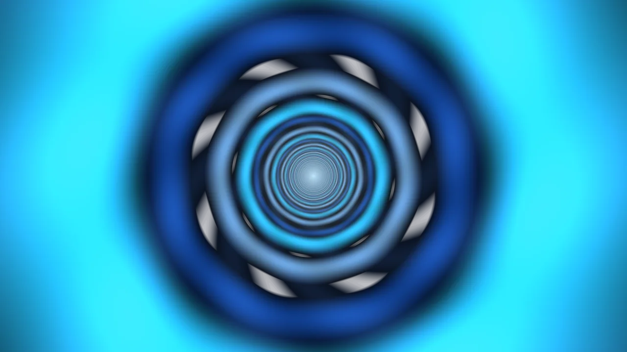 4K Blue Circular Scanner HUD Wallpaper