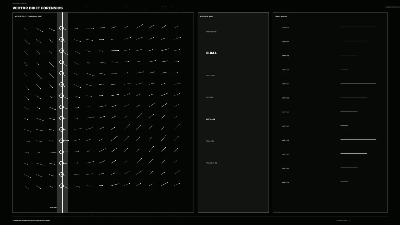 Vector Drift Forensics Sci-Fi HUD Dashboard 4K Wallpaper