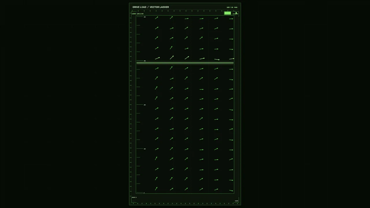 Green Drive-Load Vector Ladder HUD 4K Wallpaper
