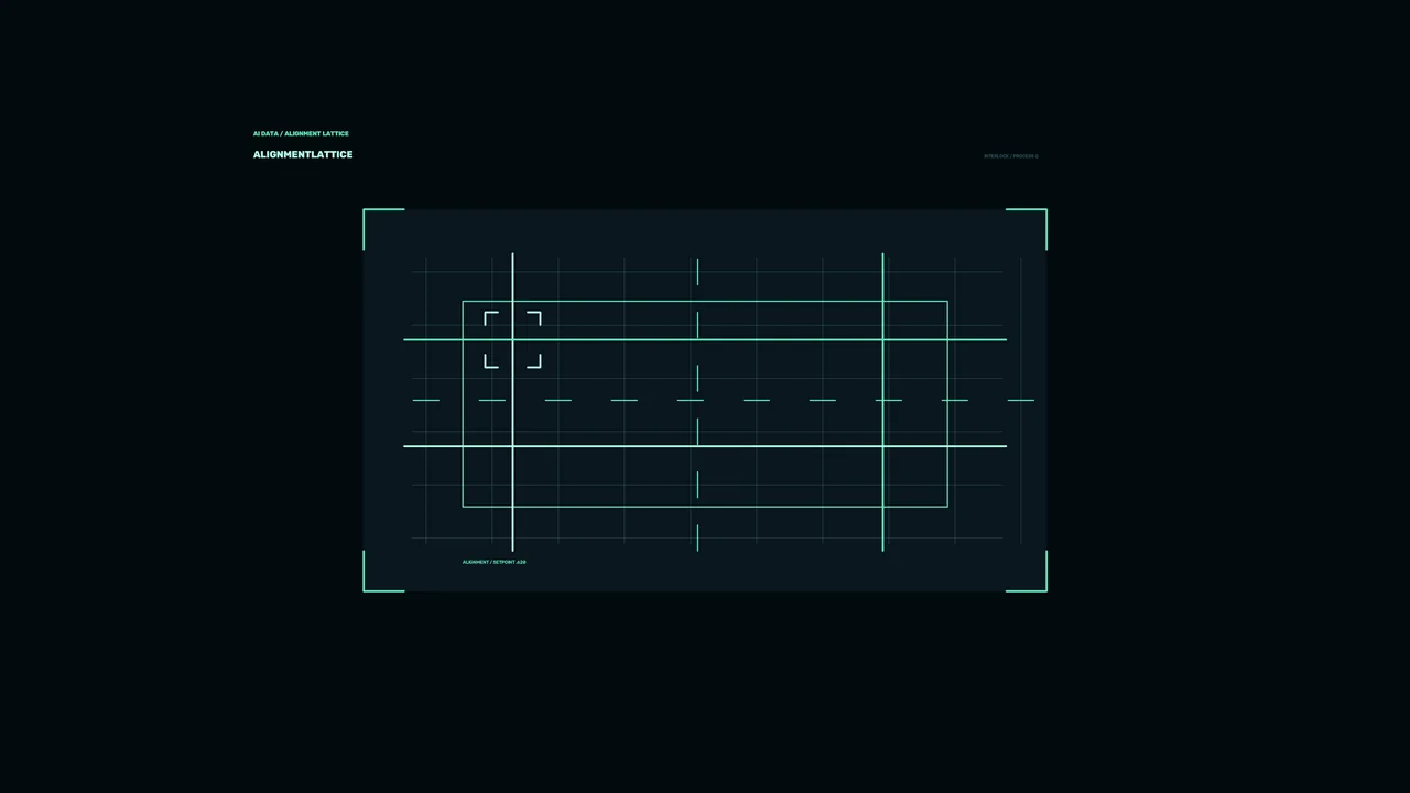 Futuristic Alignment Grid HUD Interface 4K Wallpaper