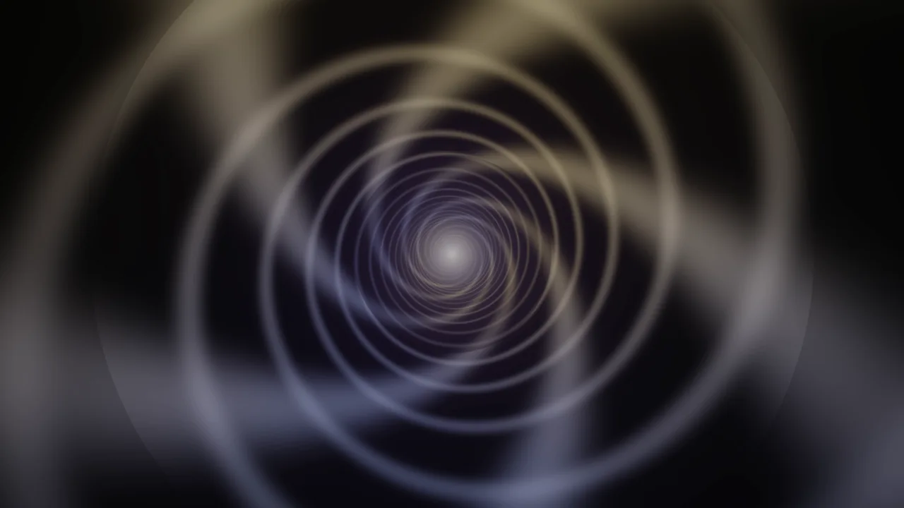 Glowing Concentric Ring Tunnel Endpoint 4K Wallpaper