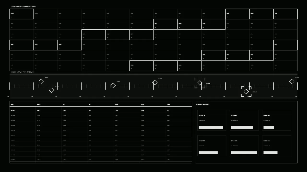 Space Debris Tracking HUD 4K Sci-Fi Wallpaper