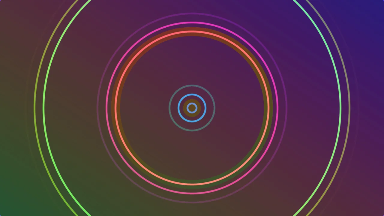 Multicolor Concentric Rings Gradient 4K Wallpaper