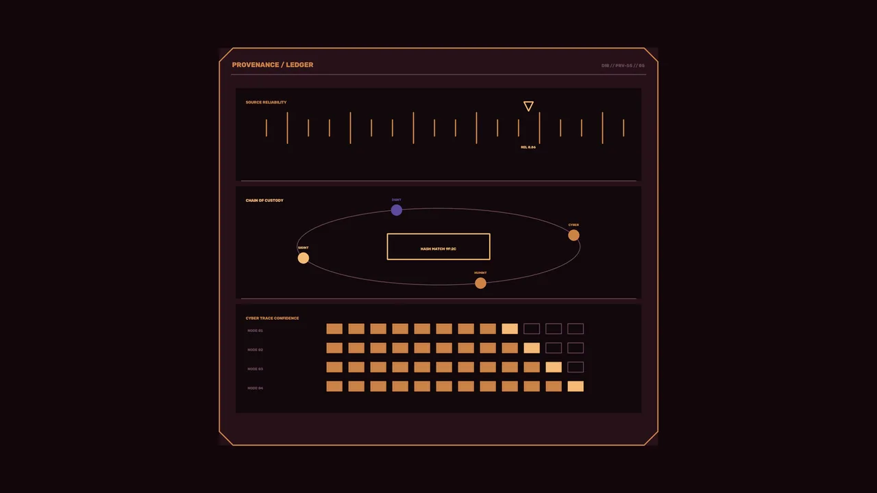 4K Sci-Fi Provenance Ledger HUD Wallpaper