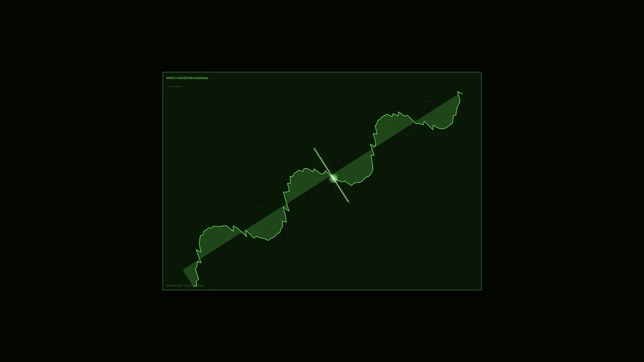 Green Energy Waveform Telemetry HUD 4K Wallpaper