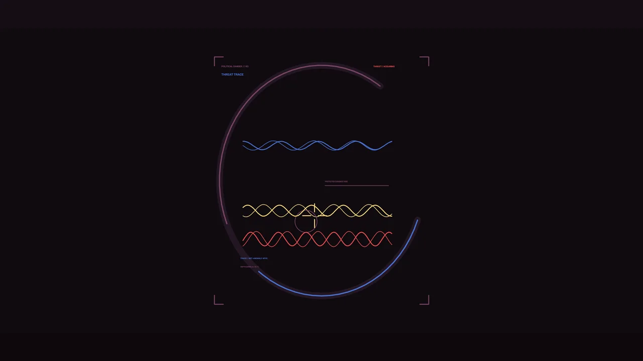 Circular Threat Status Telemetry HUD 4K Sci-Fi Wallpaper