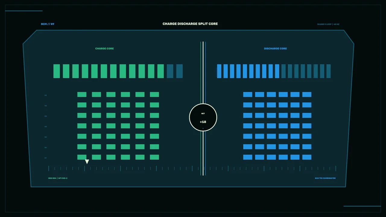 Sci-Fi Charge and Discharge Battery Monitoring HUD 4K Wallpaper