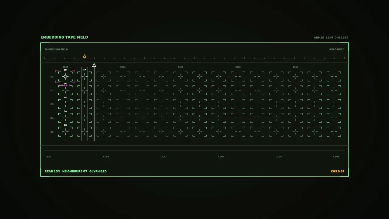 Green Embedding Tape Field Sci-Fi HUD Interface