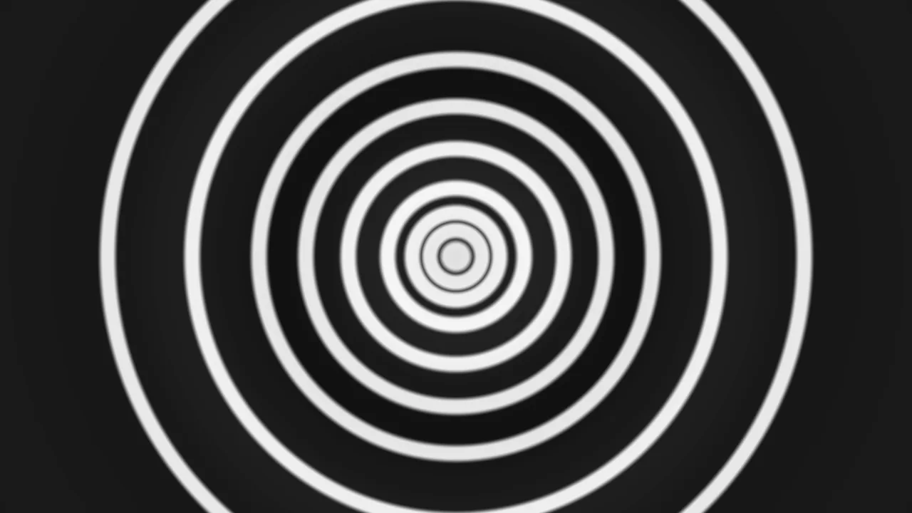 Abstract Black and White Concentric Circles 4K Wallpaper