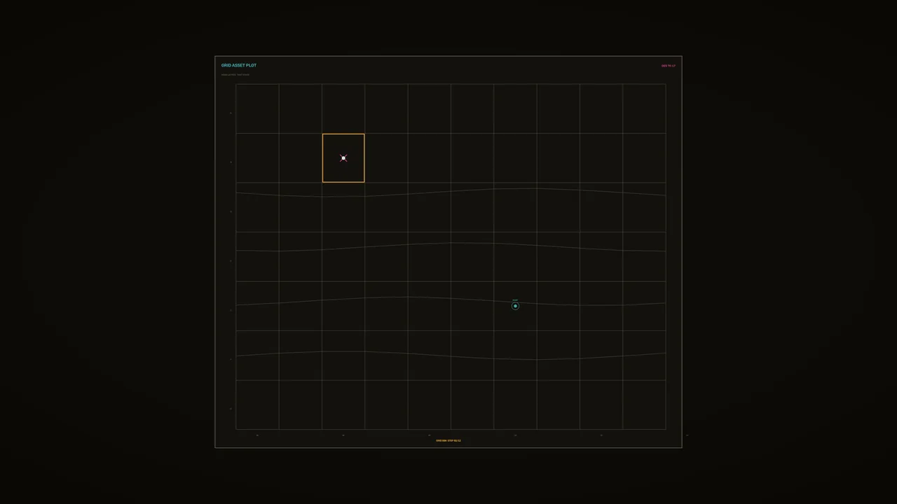 4K Sci-Fi Asset Tracking HUD Grid Wallpaper