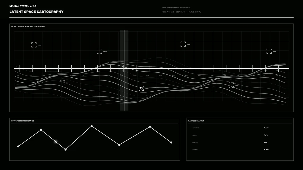 Monochrome Sci-Fi Cartography HUD Dashboard 4K Wallpaper
