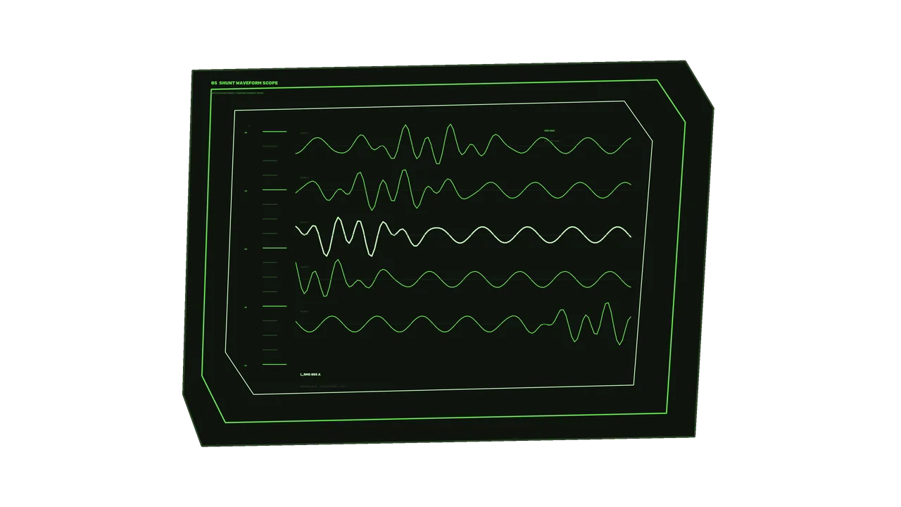 Green Shunt Waveform Scope HUD 4K Wallpaper
