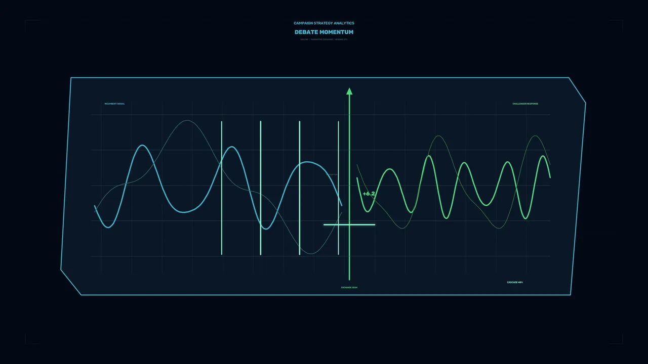Campaign Strategy Analytics Graph HUD 4K Wallpaper