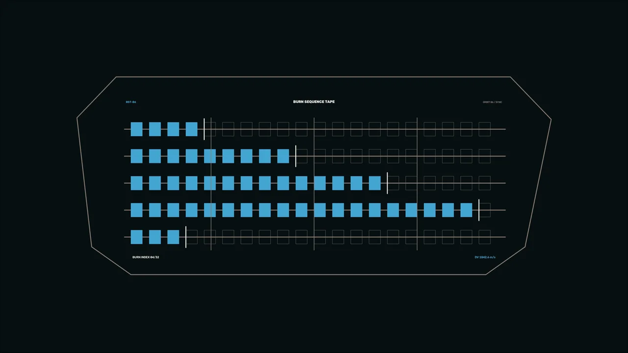 Orbital Burn Sequence Telemetry HUD 4K Sci-Fi Wallpaper