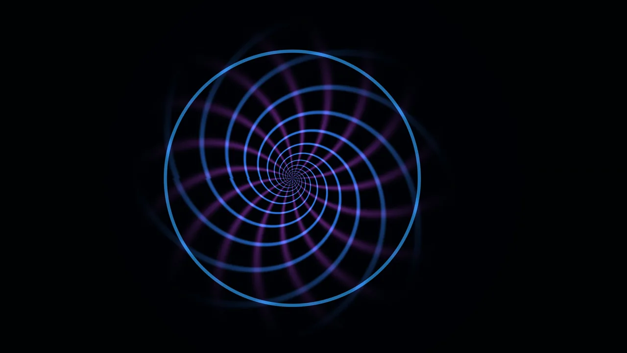 Circular Blue and Violet Scanner HUD 4K Wallpaper