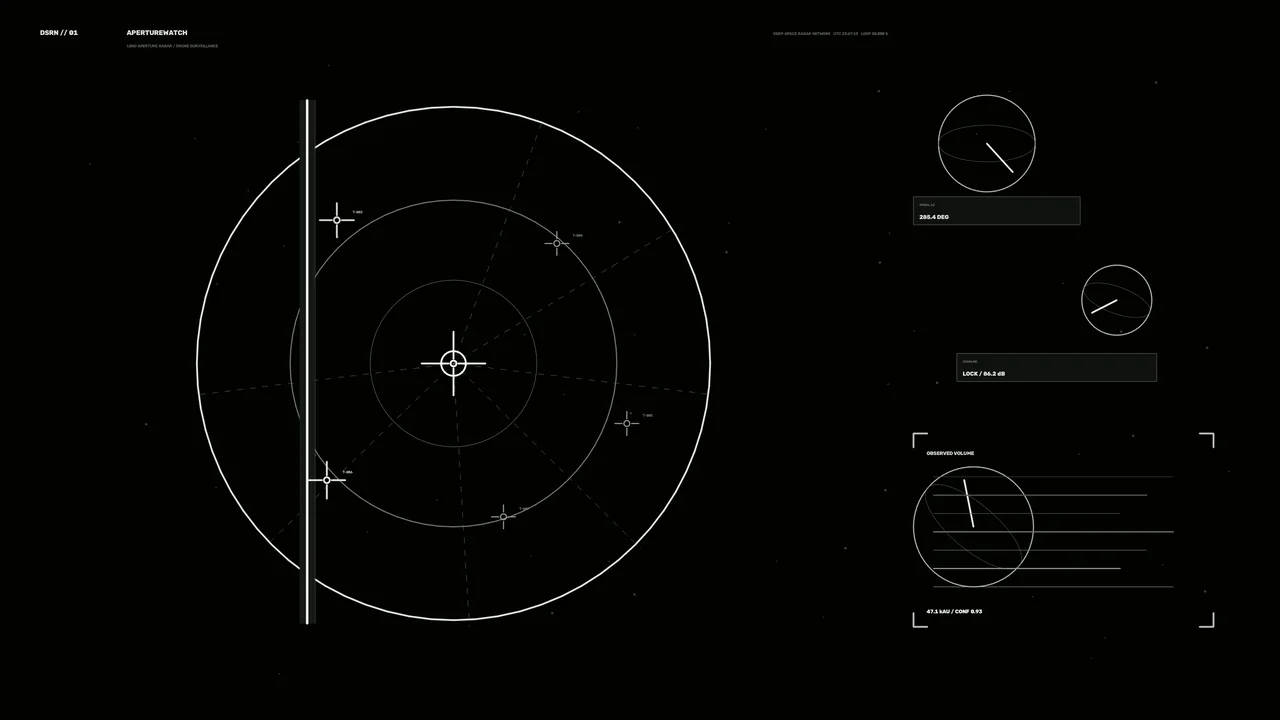 Deep Space Radar HUD Interface 4K Wallpaper